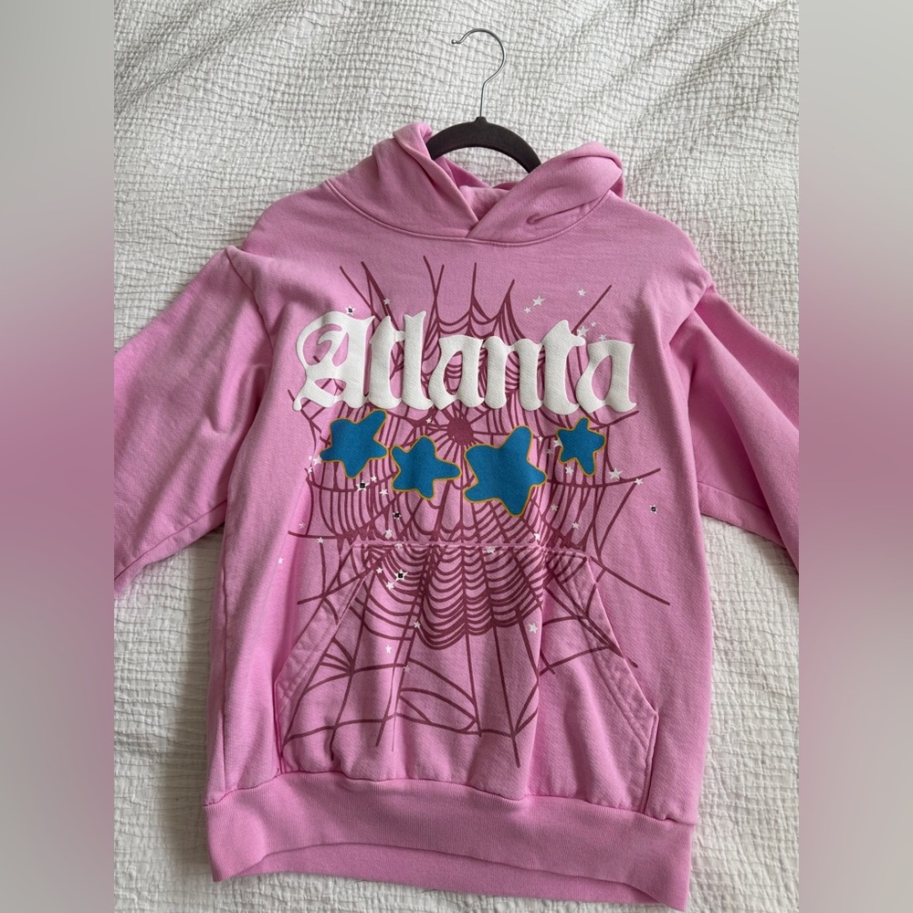 Sp5der Atlanta Pink Hoodie